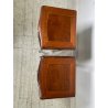 ANTICA COPPIA COMODINI LEGNO INTARSIATO LUIGI XV CASSETTI EPOCA 1900 NIGHT TABLE