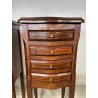 ANTICA COPPIA COMODINI LEGNO INTARSIATO LUIGI XV CASSETTI EPOCA 1900 NIGHT TABLE