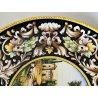 ANTICO PIATTO PARATA MAIOLICA Sesto Fiorentino LA COLONNATA Dipinto Paesaggio