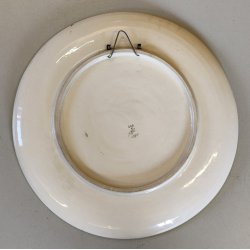 ANTICO PIATTO PARATA MAIOLICA Sesto Fiorentino LA COLONNATA Dipinto Paesaggio
