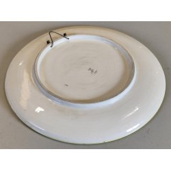 ANTICO PIATTO PARATA MAIOLICA Sesto Fiorentino LA COLONNATA Dipinto Paesaggio