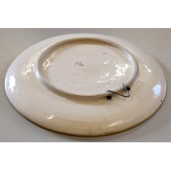 ANTICO PIATTO PARATA MAIOLICA Sesto Fiorentino LA COLONNATA Dipinto Paesaggio
