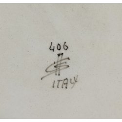 ANTICO PIATTO PARATA MAIOLICA Sesto Fiorentino LA COLONNATA Dipinto Paesaggio