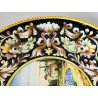 ANTICO PIATTO da PARATA MAIOLICA Sesto Fiorentino LA COLONNATA Dipinto Paesaggio