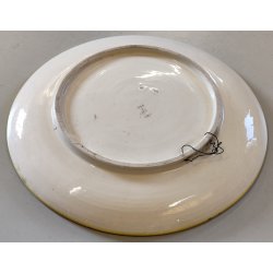 ANTICO PIATTO da PARATA MAIOLICA Sesto Fiorentino LA COLONNATA Dipinto Paesaggio