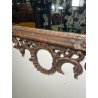 ANTICA SPECCHIERA BAROCCA CORNICE LEGNO FOGLIA ARGENTO DECORO LEGNO CONCHIGLIA