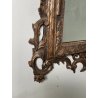ANTICA SPECCHIERA BAROCCA CORNICE LEGNO FOGLIA ARGENTO DECORO LEGNO CONCHIGLIA