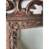 ANTICA SPECCHIERA BAROCCA CORNICE LEGNO FOGLIA ARGENTO DECORO LEGNO CONCHIGLIA