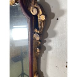 ANTICA COPPIA PICCOLE SPECCHIERE APPLIQUE 2 LUCI EPOCA '800 LUMI CORNICE DORATA