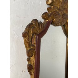 ANTICA COPPIA PICCOLE SPECCHIERE APPLIQUE 2 LUCI EPOCA '800 LUMI CORNICE DORATA