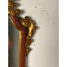 ANTICA COPPIA PICCOLE SPECCHIERE APPLIQUE 2 LUCI EPOCA '800 LUMI CORNICE DORATA