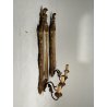 ANTICA COPPIA PICCOLE SPECCHIERE APPLIQUE 2 LUCI EPOCA '800 LUMI CORNICE DORATA