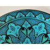 GRANDE PIATTO PARATA Safi MAROCCO 900 Terracotta DIPINTO Turchese DECORO Moresco