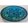 GRANDE PIATTO PARATA Safi MAROCCO 900 Terracotta DIPINTO Turchese DECORO Moresco