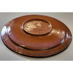 GRANDE PIATTO PARATA Safi MAROCCO 900 Terracotta DIPINTO Turchese DECORO Moresco