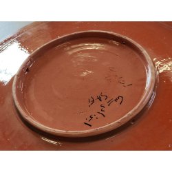GRANDE PIATTO PARATA Safi MAROCCO 900 Terracotta DIPINTO Turchese DECORO Moresco