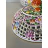 VASO PORCELLANA HEREND DIPINTO FLOREALE FIORI BARATTOLO SCATOLA BOMBONIERA 1960