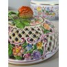 VASO PORCELLANA HEREND DIPINTO FLOREALE FIORI BARATTOLO SCATOLA BOMBONIERA 1960