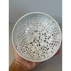 VASO PORCELLANA HEREND DIPINTO FLOREALE FIORI BARATTOLO SCATOLA BOMBONIERA 1960