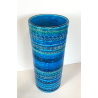 GRANDE VASO CERAMICA BITOSSI ALDO LONDI RIMINI BLU VINTAGE DEISGN ITALIA ANNI 70