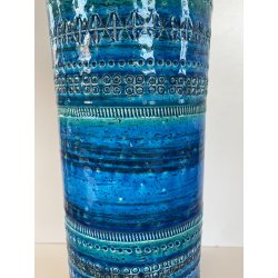 GRANDE VASO CERAMICA BITOSSI ALDO LONDI RIMINI BLU VINTAGE DEISGN ITALIA ANNI 70