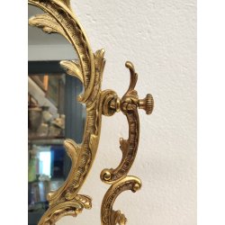 ANTICA SPECCHIERA BRONZO DORATO epoca '900 Barocchetto PSICHE SPECCHIO TOILETTE