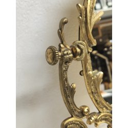 ANTICA SPECCHIERA BRONZO DORATO epoca '900 Barocchetto PSICHE SPECCHIO TOILETTE