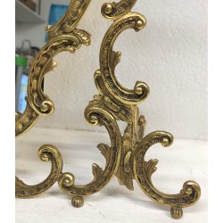 ANTICA SPECCHIERA BRONZO DORATO epoca '900 Barocchetto PSICHE SPECCHIO TOILETTE