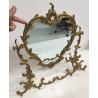 ANTICA SPECCHIERA BRONZO DORATO epoca '900 Barocchetto PSICHE SPECCHIO TOILETTE