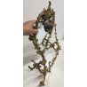 ANTICA SPECCHIERA BRONZO DORATO epoca '900 Barocchetto PSICHE SPECCHIO TOILETTE