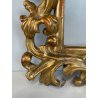 ANTICA PICCOLA CORNICE BAROCCA DORATA LEGNO SCOLPITO 38 cm x 27 cm EPOCA 1850