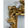 ANTICA PICCOLA CORNICE BAROCCA DORATA LEGNO SCOLPITO 38 cm x 27 cm EPOCA 1850
