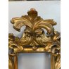 ANTICA PICCOLA CORNICE BAROCCA DORATA LEGNO SCOLPITO 38 cm x 27 cm EPOCA 1850