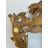 ANTICA PICCOLA CORNICE BAROCCA DORATA LEGNO SCOLPITO 38 cm x 27 cm EPOCA 1850