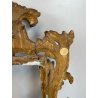 ANTICA PICCOLA CORNICE BAROCCA DORATA LEGNO SCOLPITO 38 cm x 27 cm EPOCA 1850