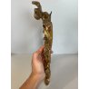 ANTICA PICCOLA CORNICE BAROCCA DORATA LEGNO SCOLPITO 38 cm x 27 cm EPOCA 1850