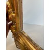 ANTICA PICCOLA CORNICE BAROCCA DORATA LEGNO SCOLPITO 38 cm x 27 cm EPOCA 1850