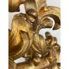 ANTICA PICCOLA CORNICE BAROCCA DORATA LEGNO SCOLPITO 38 cm x 27 cm EPOCA 1850