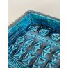 VASO POSACENERE CERAMICA BITOSSI ALDO LONDI BLU VINTAGE DESIGN ITALIA 1970