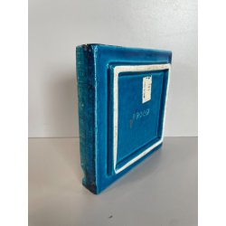 VASO POSACENERE CERAMICA BITOSSI ALDO LONDI BLU VINTAGE DESIGN ITALIA 1970