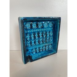 VASO POSACENERE CERAMICA BITOSSI ALDO LONDI BLU VINTAGE DESIGN ITALIA 1970