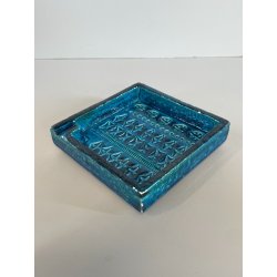 VASO SVUOTATASCHE CERAMICA BITOSSI ALDO LONDI BLU VINTAGE DESIGN ITALIA 1970