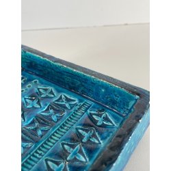 VASO SVUOTATASCHE CERAMICA BITOSSI ALDO LONDI BLU VINTAGE DESIGN ITALIA 1970