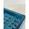 VASO SVUOTATASCHE CERAMICA BITOSSI ALDO LONDI BLU VINTAGE DESIGN ITALIA 1970