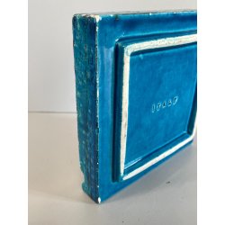 VASO SVUOTATASCHE CERAMICA BITOSSI ALDO LONDI BLU VINTAGE DESIGN ITALIA 1970