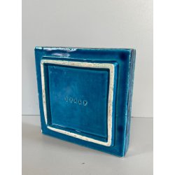 VASO SVUOTATASCHE CERAMICA BITOSSI ALDO LONDI BLU VINTAGE DESIGN ITALIA 1970