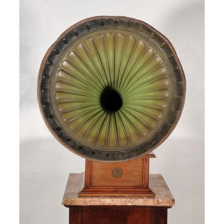 ANTICO GRAMMOFONO a TROMBA Columbia Rec. Grafonola MOVIMENTO Thorens FUNZIONANTE