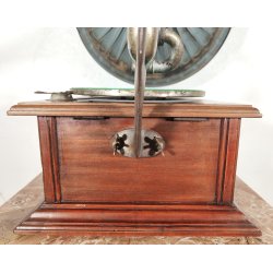 ANTICO GRAMMOFONO a TROMBA Columbia Rec. Grafonola MOVIMENTO Thorens FUNZIONANTE