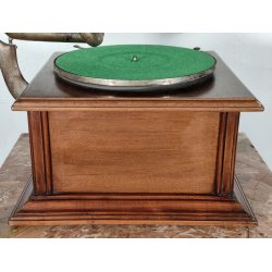 ANTICO GRAMMOFONO a TROMBA Columbia Rec. Grafonola MOVIMENTO Thorens FUNZIONANTE