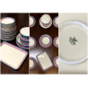 SET PIATTI MOD. Eco DESIGN Gariboldi per Richard Ginori 27 pz ROSA VERDE-BLU '72